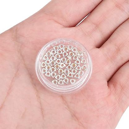 Silver Plated Triangle Spacer Beads 3x1.5mm 50pcs for Jewelry Making Findings Non Tarnish - color: Silver, size: 3x1.5mm Triangle