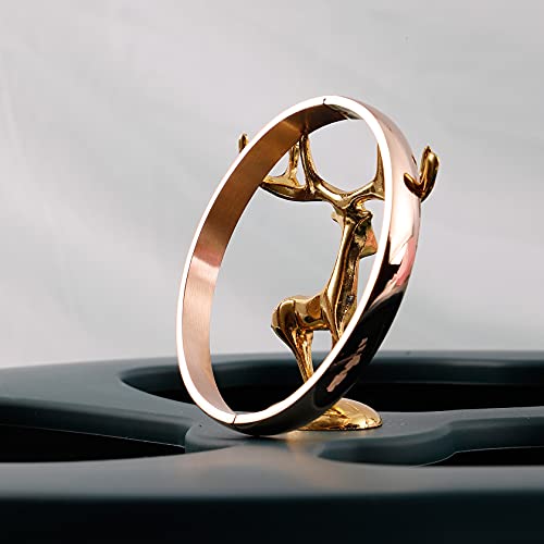 Womens Bangle 8MM Stainless Steel Bracelet Oval Polished Finish Cuff Bangle 6.7" - color: B4-Customize-Rose Gold