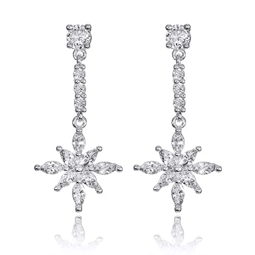 Earrings Holy Stud Earrings for Girls/Women, Sliver Gold Wedding Earrings for Bridesmaids - color: Floral Shape|Silver