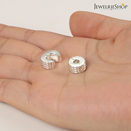 JewelrieShop Clip Spacer Charm for Bracelet Clip Lock Stopper Bead Spacer European Openable Beads 2pcs - color: #10S x 2 Pieces