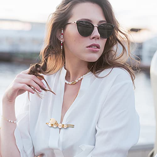 15 Pcs Pearl Brooch Pins for Women Decorative Safety Pins Faux Pearl Brooch Pin Dress Clip Hat Shawl Clips Decorative Pin for Cardigans Women Girls Dressing Cloth Accessories
