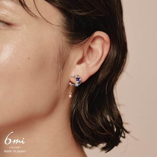 LOKUMI Preciosa Crystal Crescent Earrings | Nickel-Free Hypoallergenic Bijou Earrings | 24K Gold, 18K Pink Gold & Silver Plated, 4 Colors tp-60 - color: Silver Plated & Crystal