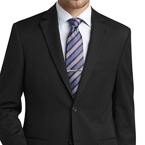 Yoursfs Lightning Bolt Tie Clip for Men Unique 316L Stainless Steel Novelty Tie Bar Super Hero Cool Tie Clips for Valentine's Day Gifts - color: Black