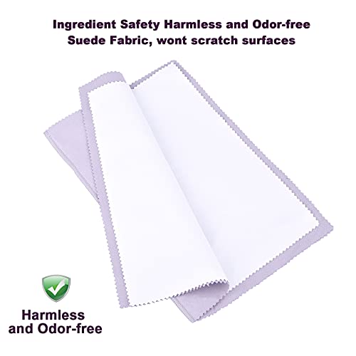 SEVENWELL Silver Polishing Cloth, 2PCS Large Jewelry Cleaning Cloths | Dual-Layer Cleaning, Large 10" × 12", Reusable, Removes Tarnish, Restores Shine, For Sterling Silver, Gold & Platinum - color: Purple