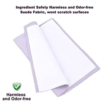 SEVENWELL Silver Polishing Cloth, 2PCS Large Jewelry Cleaning Cloths | Dual-Layer Cleaning, Large 10" × 12", Reusable, Removes Tarnish, Restores Shine, For Sterling Silver, Gold & Platinum - color: Purple