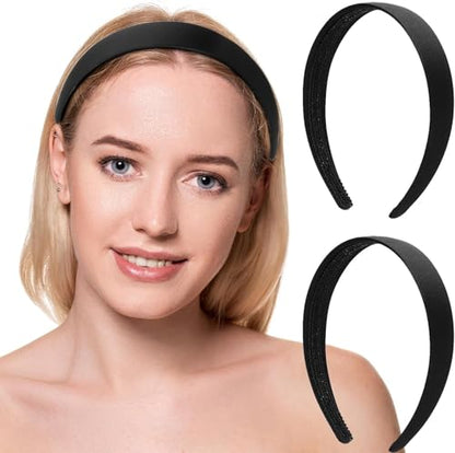 Black Velvet Padded Headband, Non-Slip Soft Hair Band, Elegant Hair Accessory for Women Daily Party and Special Occasions