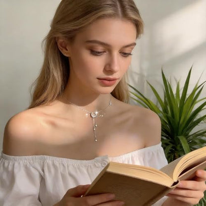 Moon Y Necklace Silver with Star Pendant, Rhinestone Long Link Chain Jewelry, Adjustable Moon Choker Crescent Pendant Collarbone Necklaces, Celestial Statement Jewelry Gifts for Women - style: StyleD
