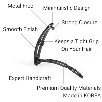 12pcs Hair Barrettes Set for Women and Girls, Hair Clips for Thick Thin Fine Hair, Non-metal Hair Accessories, Non-Slip Grip Handmade Snap Hairpin, BPA Free | Non-metal BPA-free snap hairpins with a non-slip grip for thin, fine or thick hair; handmade in