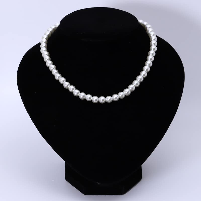 COLORFUL BLING Imitation Pearl Strands Choker Necklace Bracelet With Meaningful Card for Wedding Anniversary Birthday Party Gifts Bridal Jewelry Set - color: 5pcs necklace