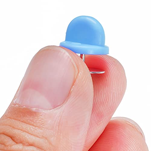 400pcs PVC Rubber Butterfly Clutch Pins Tie Tacks Blank for Uniform Badges Backing Holder Clasp Lapel Enamel Pins(200 Sets),Blue - color: blue