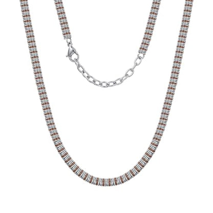 Stainless Steel Chain Necklaces,Rolo Chain Necklace for Men Women,Unique Fashion and Charm Jewelry, Silver Tone Chain,Stainless Steel Adjustable Link, Gifts for Friends/Husband/Dad - style: 1469