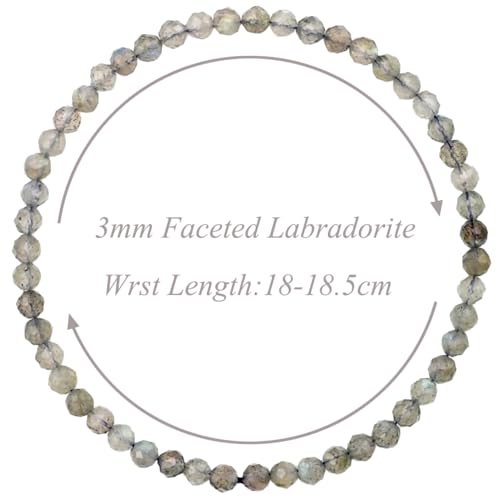 MASSIVE BEADS Natural Genuine Gemstone Beads Healing Crystal Chakra Reiki Jewelry Faceted Round Beads Bracelets 3mm - color: Labradorite
