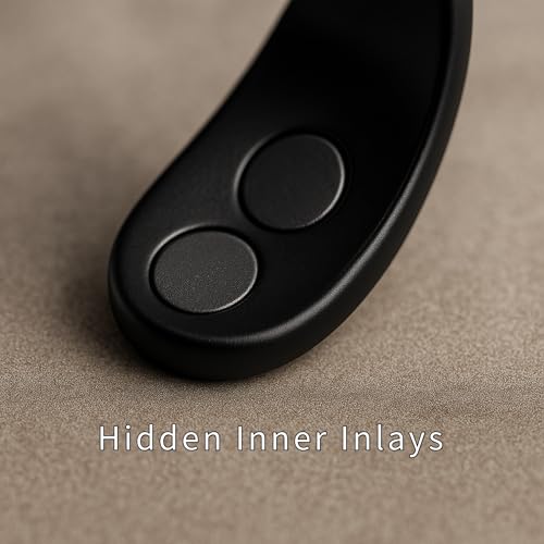 Magnetic Open Ring – Wellness‑Inspired Adjustable Band Ring, Polished Minimalist Jewelry for Men & Women, Everyday Balance, Compact Gift Box - color: Black