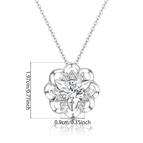 Sterling Silver Pendant Necklace Charms Hypoallergenic Fashion Jewelry Dainty Valentines Day Birthday Gift for Women - style: Star