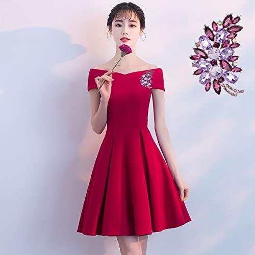 seven wolves Women Crystal Bouquet Brooch Pin All-Match Accessories Rhinestone Brooches and Pins - color: Sliver Purple E