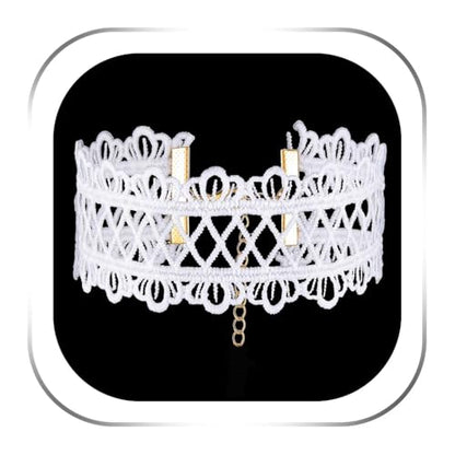 Zoestar Lace Choker Necklace Statement Necklaces for Women - color: 2 white