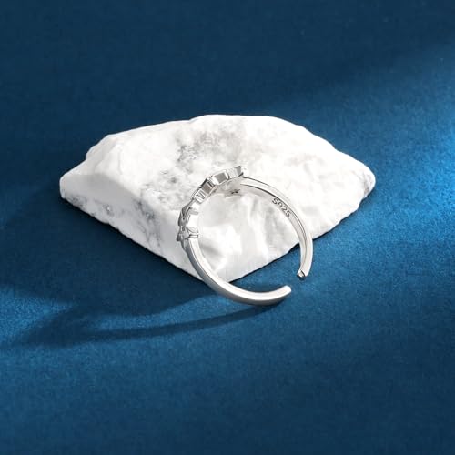 Sariel 925 Sterling Silver Toe Rings for Women Boho Adjustable Mid Finger Rings Summer Vacation Ocean Beach - color: Star
