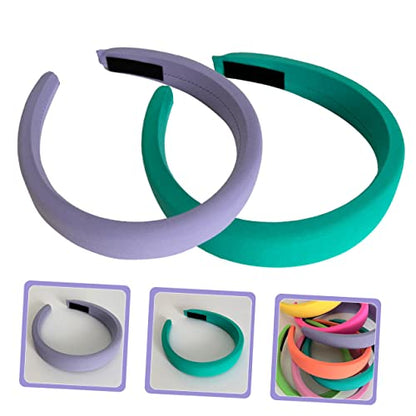 2pcs Wide Padded Headband for Women and Girls Soft Fabric Hair Accessories Light and Comfortable and for Daily Wear and Hair Fixing