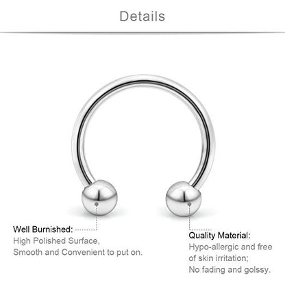 SCERRING 14G Nipple Rings Stainless Steel Nipplerings CZ Heart Tongue Shield Barbell Rings Retainer Body Piercing Jewelry for Women 9/16Inch 8 Pairs - color: 8 Pairs - Silver