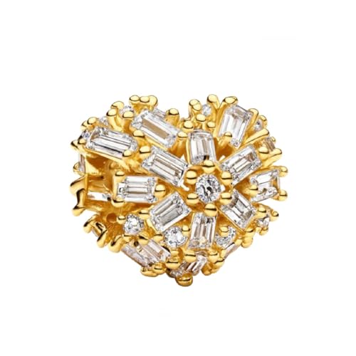Charms for Bracelets and Necklaces Statue of Liberty CHARM and Family Clasp Safety Chain Charm Beads Charms Jewelry for Women - color: Sparkling Heart