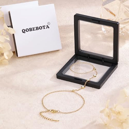 Hand Chain Bracelet Stainless Steel Gold Handchain Bracelets | Non Tarnish Handchain Bracelet for Women Summer Essentials Gold Link Bracelet Beach Waterproof Jewelry - color: Gold Cubic Zirconia