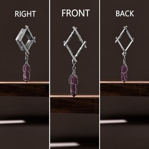 ERKUOO 2PCS Ear Gauges Star Dangle Saddle Ear Tunnels Plugs Flesh Piercing Earrings Expander For Women Body Jewelry - color: 2 Silver, size: 14 mm