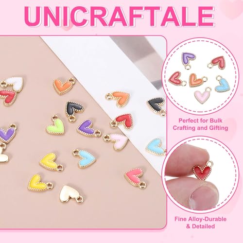 MECCANIXITY Enamel Alloy Heart Charm,Valentine Heart Pendants Love Jewelry Making Charm for DIY Necklace Bracelet Earrings Keychain - color: White