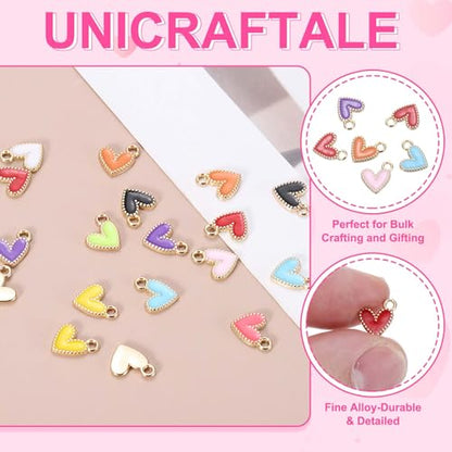 MECCANIXITY Enamel Alloy Heart Charm,Valentine Heart Pendants Love Jewelry Making Charm for DIY Necklace Bracelet Earrings Keychain - color: White