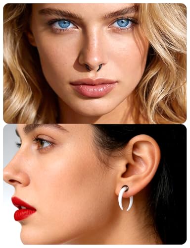 14-00G Ears Gauges Tunnels Plugs for Women Acrylic Buffalo Pincher Ear Gauge Septum Stretching Kit Nose Piercing Kit Earring Expander Stretcher Earrings Piercing Jewelry for Women Men - style: 6G Tapers