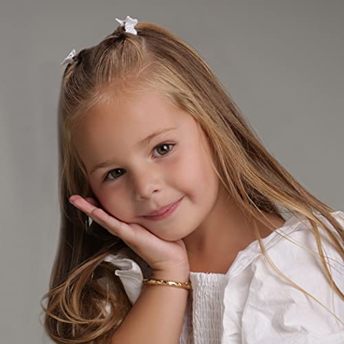 Precious Pieces Personalized 14K Gold-Plated Baby Bangle Bracelet Gift for Infant, Toddler, Kids, Teens or Women Bracelet, Custom Jewelry with Engraved Name - style: Etched (Child LG-6 - 10 years)