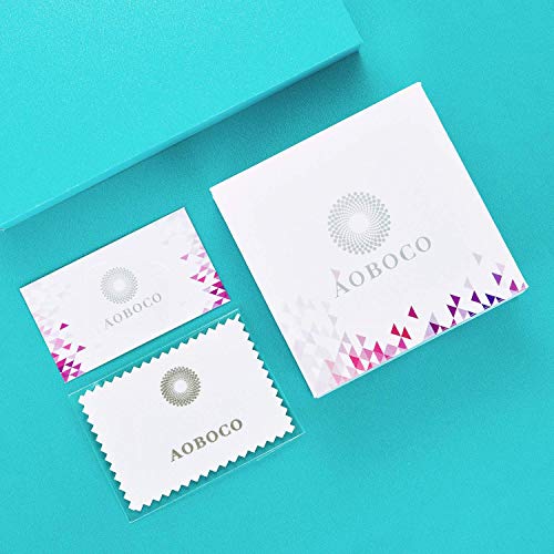 AOBOCO I Love You Jewelry - Sterling Silver Blue Purple Love Heart Bangle Bracelet Embellished with Crystals from Austria, Fine Anniversary Birthday Jewelry Gifts for Women - style: 03 Infinity Blue Bracelet
