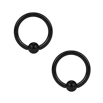 SCERRING 16G Captive Bead Piercing Ring Stainless Steel Nose Septum Tragus Helix Nipple Lip Eyebrow Hoop Rings 12PCS - style: 12PCS - 8mm Mix Color