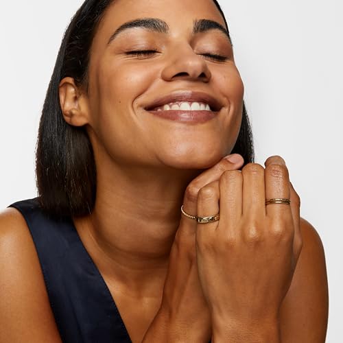 Hey Harper Gold Ring for Women - Gold Plated Stacking Waterproof & Sweatproof Jewerly Ring - Everday Non Tarnish Cute Fashion Circle Rings - style: Janis Rings