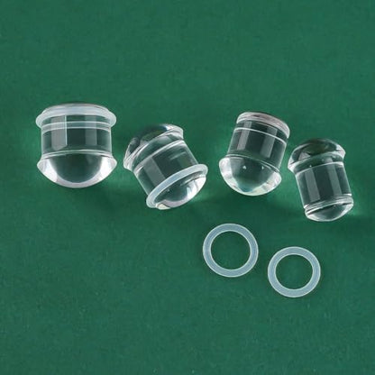 Precise Dimensions Set Color Acrylic O-Ring Ear Plugs Tunnels Gauges Stretcher Piercings Kit - color: White, size: 10-14mm