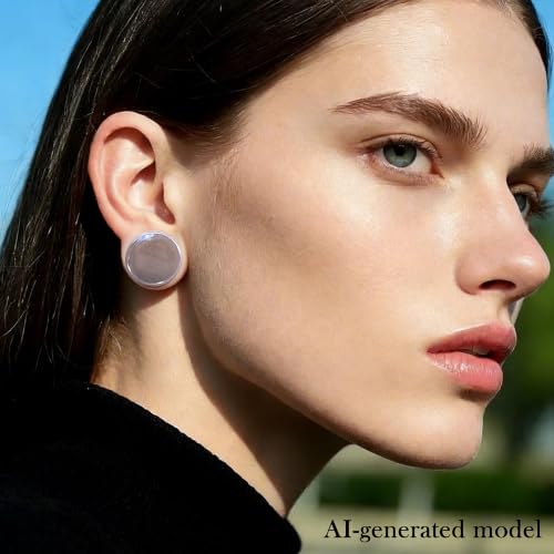 6G-50mm Solid Ear Plugs Tunnels for Women Men Double Flared Saddle Ears Gauge Plug Stretcher Expander Piercing Body Jewelry Black White Clear 1 Pairs - color: Clear Tone, size: 00 Gauge(10mm) = 3/8 inch