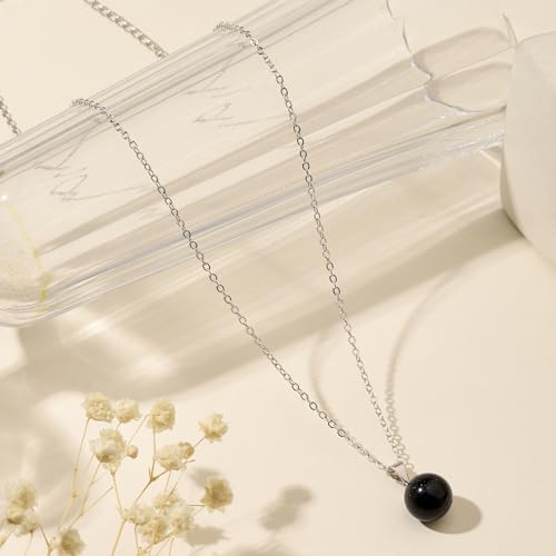 Natural Jade Necklace for Women Sterling Silver Adjustable Handmade Green Jade Pendant Necklaces Healing Crystal Necklace Good Luck Gift for Her - style: Blue Sandstone Necklace