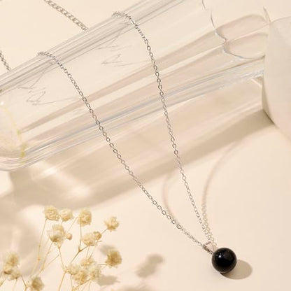 Natural Jade Necklace for Women Sterling Silver Adjustable Handmade Green Jade Pendant Necklaces Healing Crystal Necklace Good Luck Gift for Her - style: Blue Sandstone Necklace