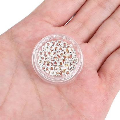 Silver Plated Triangle Spacer Beads 4x2mm 50pcs for Jewelry Making Findings Non Tarnish - color: Silver, size: 4x2mm Triangle