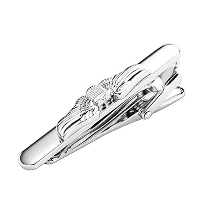 Silver Mens Clip on Tie Stainless Steel Tie Clip, Wing Tie Clips for Men Jewelry Gift for Men