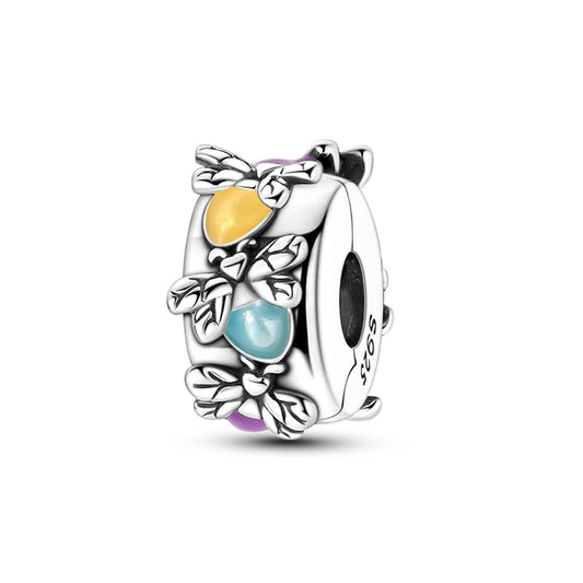 925 Sterling Silver Charms for Bracelets and Necklaces Beads Jewelry Charms for Women - color: Glowing Firefly Charm Clip