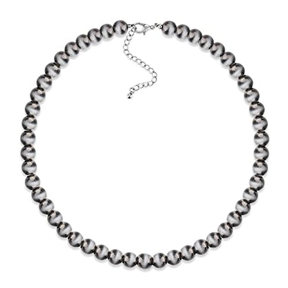 Navajo Pearl Necklace Western Jewelry for Women Cowgirl | Layered Western Necklaces Country Concert Choker Jewelry Gift - color: turquoise 8mm