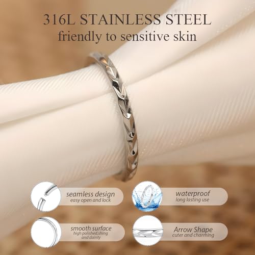 PEAKLINK 16G Arrow Nose Hoop Ring Conch Helix Cartilage Earring Hinged Segment Seamless Clicker Ring Surgical Steel Septum Jewelry Rook Daith Lip Tragus Piercing Jewelry for Women Men - color: Side Arrow,Silver