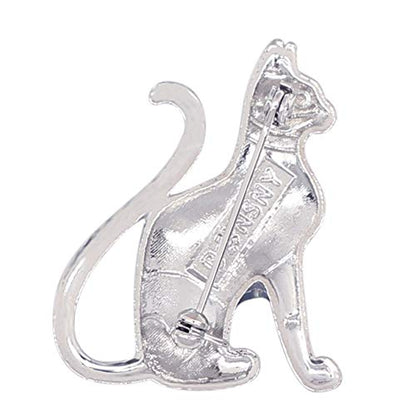 NEWEI Cat Brooch Pins for Women Girls Jacket Bag Charms Cat Pins Jewelry Gifts - color: Eggplant