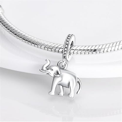 925 Silver Charm for Bracelets Animal Pet Insect Series Women Jewelry Gift - color: Silver Elephant