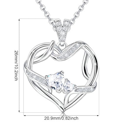 Sterling Silver Pendant Necklace Charms Hypoallergenic Fashion Jewelry Dainty Valentines Day Birthday Gift for Women - style: CZ Love Heart