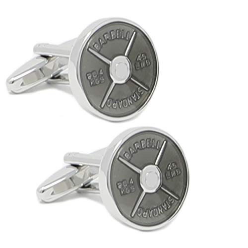 Novelty Sports Theme Cuff Links For Men Father's Day Birthday Gift Fancy Cufflinks - style: 45LBS