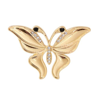 Gold Butterfly Rhinestone Brooch Pin for Women Exquisite Golden Brooch Pin Elegant Dress Broochs Pins Suit Shirt Broochs Pins Butterfly Jewelry Accessories Gift - color: Gold 3