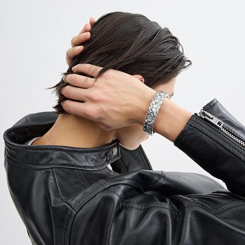 Coach Women's Signature Quilted Bangle Bracelet - color: Silver