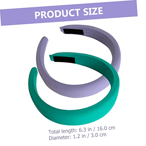 VALICLUD 2pcs Wide Padded Headband Comfortable Fabric Hair Accessories for Women for Daily Wear Sports and Special Occasions Lightweight and Durable Design