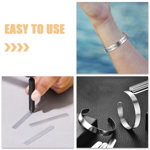 Operitacx 10pcs Stainless Steel Bracelet Blanks Core for Diy Leather Bracelet Making Silver Charm Spacers - size: 10pcs-10mm